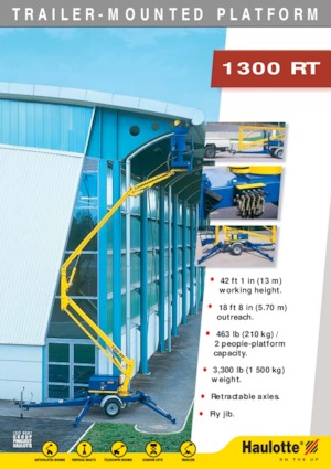 Plataformas elevadoras articuladas sobre camión Haulotte 1300 RT