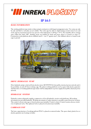 Plataformas elevadoras articuladas sobre camión Inreka IP 14-3