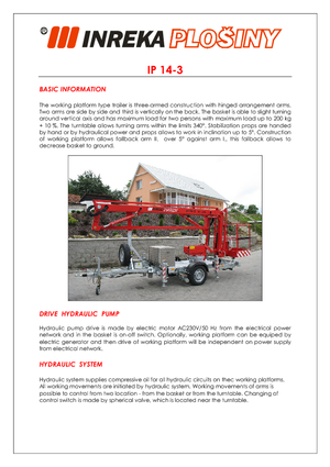 Plataformas elevadoras articuladas sobre camión Inreka IP 14-3