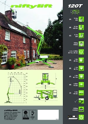 Plataformas elevadoras articuladas sobre camión Niftylift Nifty 120T