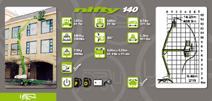 Plataformas elevadoras articuladas sobre camión Niftylift NL 140
