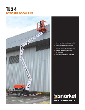 Plataformas elevadoras articuladas sobre camión Snorkel TL34