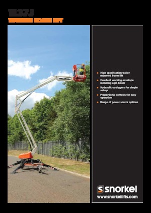 Plataformas elevadoras articuladas sobre camión Snorkel TL37J
