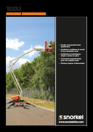 Plataformas elevadoras articuladas sobre camión Snorkel TL37J