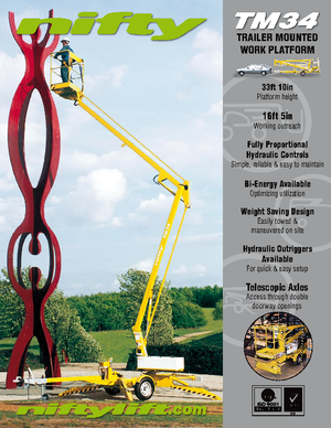 Plataformas elevadoras articuladas sobre camión Niftylift TM 34