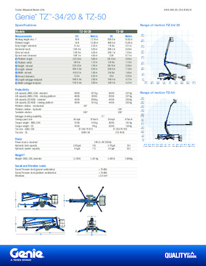 Plataformas elevadoras articuladas sobre camión Genie TZ-34/20