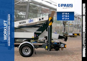 Plataformas elevadoras articuladas remolcables Paus Worklift GT 21 A