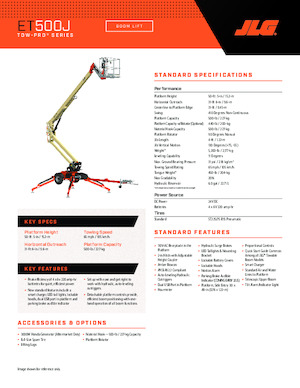 Plataformas elevadoras articuladas remolcables JLG ET500J