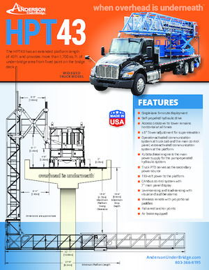 Plataformas elevadoras articuladas remolcables Anderson Hydra Platforms HPT 43