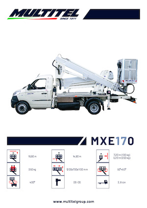 Plataformas elevadoras articuladas remolcables Multitel MXE 170
