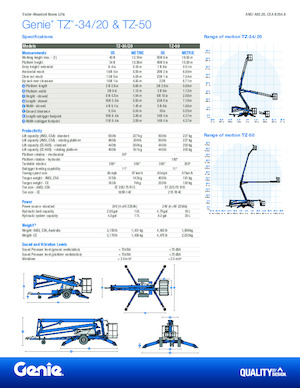 Plataformas elevadoras articuladas remolcables Genie TZ-50