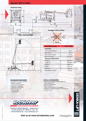 Plataformas elevadoras articuladas sobre camión Denka-Lift - Rothlehner DK 12 MK II