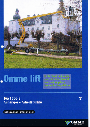 Plataformas elevadoras articuladas sobre camión OMMELIFT Omme 1550 EZX