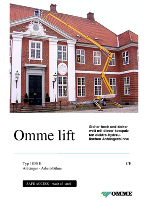 Plataformas elevadoras articuladas sobre camión OMMELIFT Omme 1830EXB