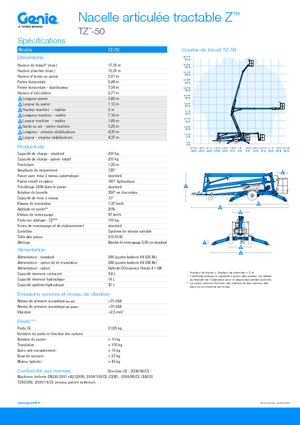 Plataformas elevadoras articuladas sobre camión Genie TZ50/30 BI-energy