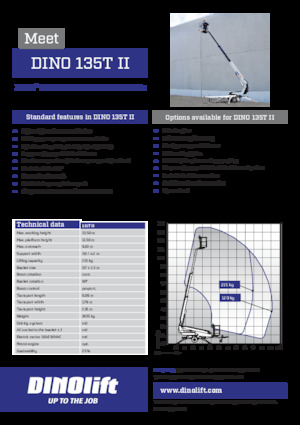Plataformas telescópicas remolcables Dino Lift Dino 135T II