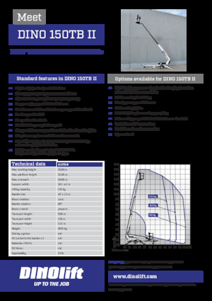 Plataformas telescópicas remolcables Dino Lift Dino 150TB II