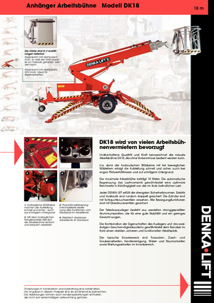 Plataformas telescópicas remolcables Denka-Lift - Rothlehner DK 18