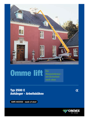 Plataformas telescópicas remolcables OMMELIFT Omme 2500EBB