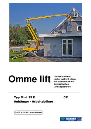 Plataformas elevadoras articuladas sobre camión OMMELIFT Omme Mini15EXBJ