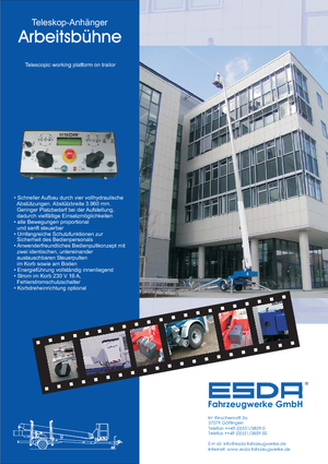 Plataformas telescópicas remolcables Esda TA 2220