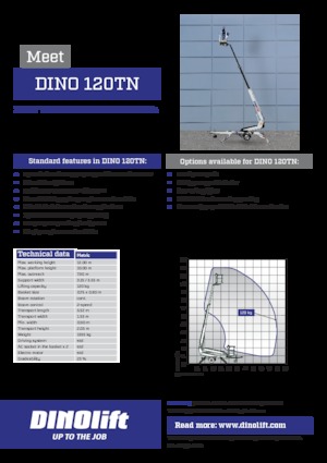Plataformas telescópicas remolcables Dino Lift Dino 120TN