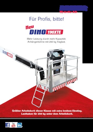 Plataformas elevadoras articuladas sobre camión Dino Lift Dino 190XTE