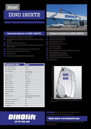 Plataformas elevadoras articuladas sobre camión Dino Lift Dino 190XTE