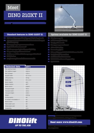 Plataformas elevadoras articuladas sobre camión Dino Lift Dino 210XT II