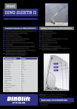 Plataformas elevadoras articuladas sobre camión Dino Lift Dino 210XTB II