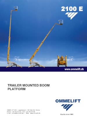 Plataformas telescópicas remolcables OMMELIFT Omme 2100EB