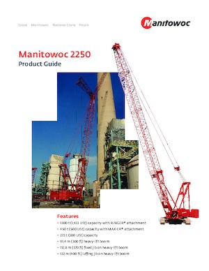 Grúas sobre orugas - Pluma de celosía Manitowoc 2250 T