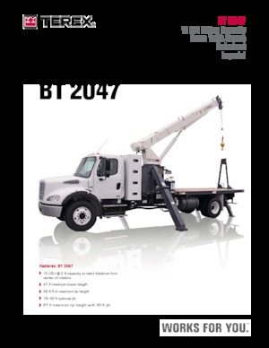 Grúas sobre camión TEREX CRANES BT 2047