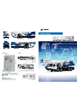 Grúas sobre camión Tadano GT 600 EX