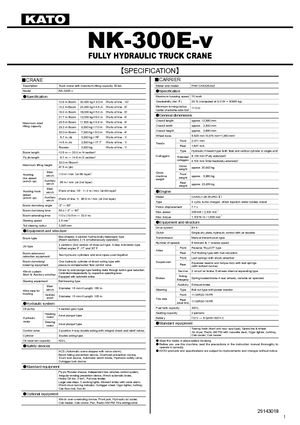 Grúas sobre camión Kato NK 300 E-v