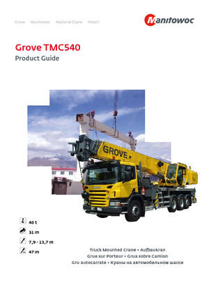 Grúas sobre camión Grove TMC540