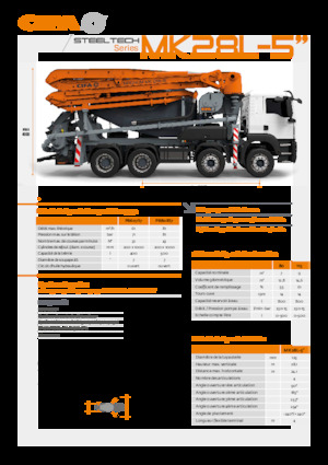 Bombas de hormigón sobre camión CIFA MK28L-5