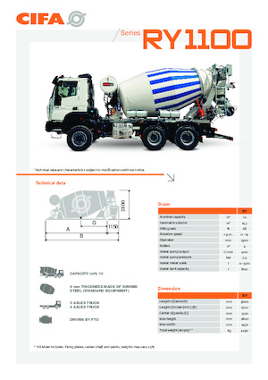 Autohormigoneras CIFA RY 1300