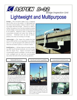 Plataformas elevadoras articuladas remolcables Aspen Aerials  B-32
