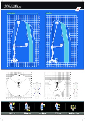 Plataformas elevadoras articuladas remolcables Socage DA 424 forSte