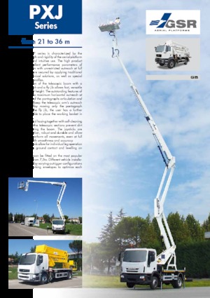 Plataformas elevadoras articuladas remolcables GSR E360PXJ 