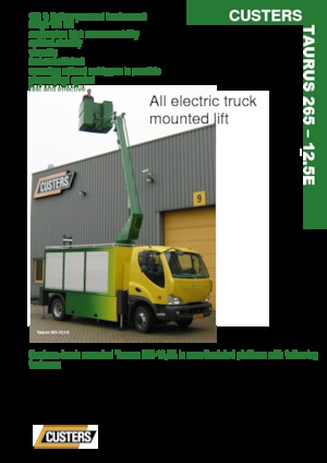 Plataformas elevadoras articuladas remolcables Custers Taurus 265-12,5E