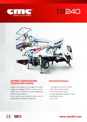 Plataformas elevadoras articuladas remolcables CMC TB240