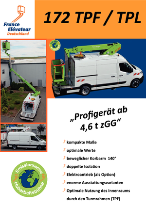 Plataformas telescópicas sobre camión France Elévateur 172 TPF