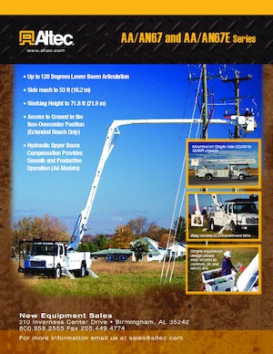 Plataformas elevadoras articuladas remolcables Altec AA67