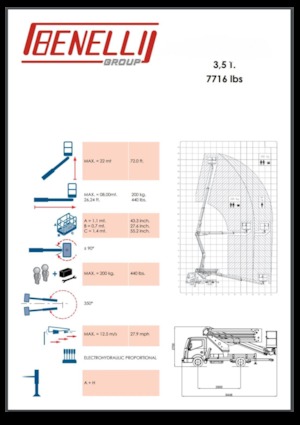 Plataformas elevadoras articuladas remolcables Benelligru BA 22