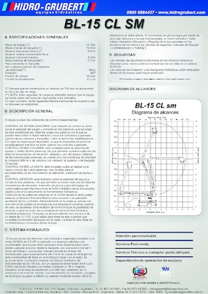 Plataformas elevadoras articuladas remolcables Hidro-Grubert BL 15CL