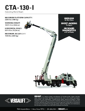 Plataformas elevadoras articuladas remolcables Versalift CTA-130-I (CONDOR)