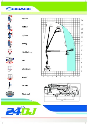 Plataformas elevadoras articuladas sobre camión Socage forSte 24 DJ