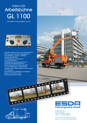 Plataformas elevadoras articuladas remolcables Esda GL 1100